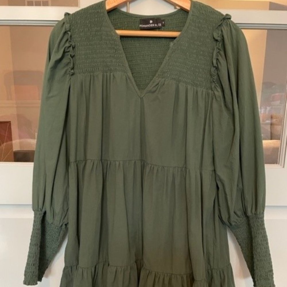 Pomander Place Ceci dress-Jaguar Green-Size small